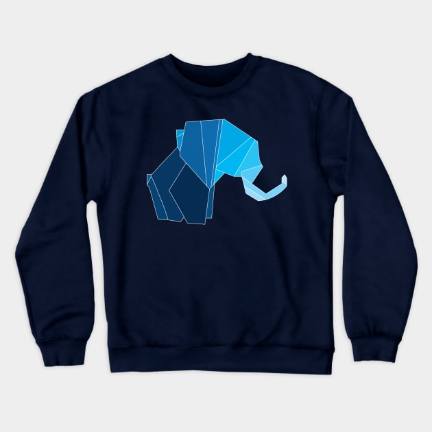 Blue Elephant Crewneck Sweatshirt by AMDesigns